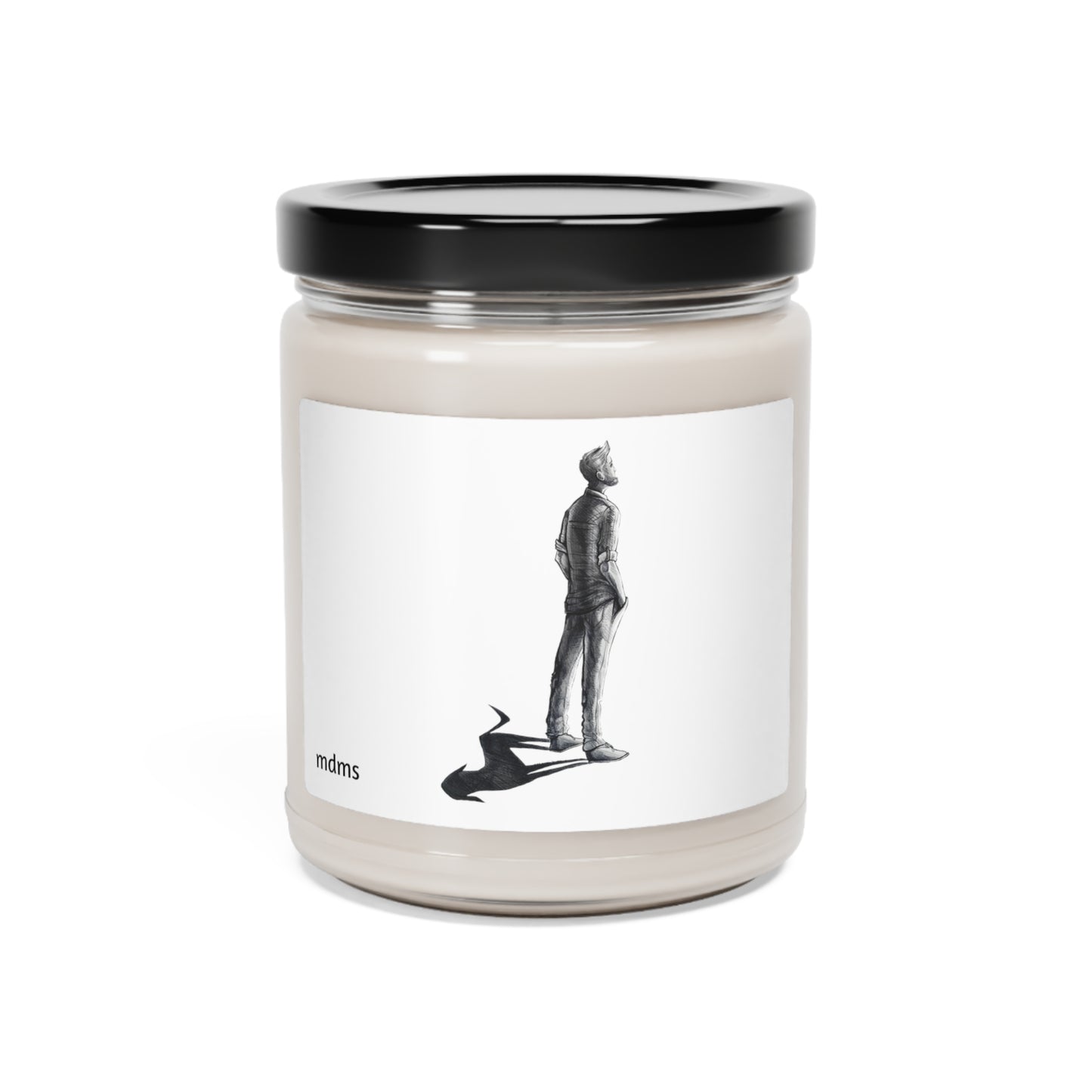 mydogmyshadow Scented Soy Candle, 9oz - back shadow