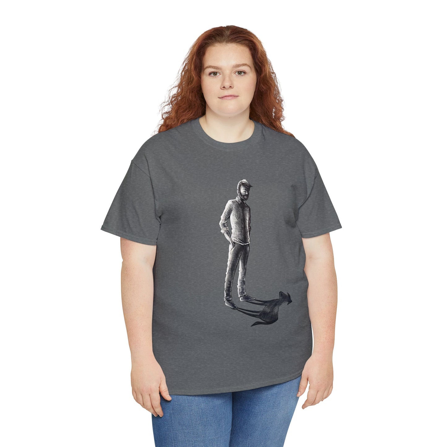 mydogmyshadow Unisex Heavy Cotton Tee - front shadow