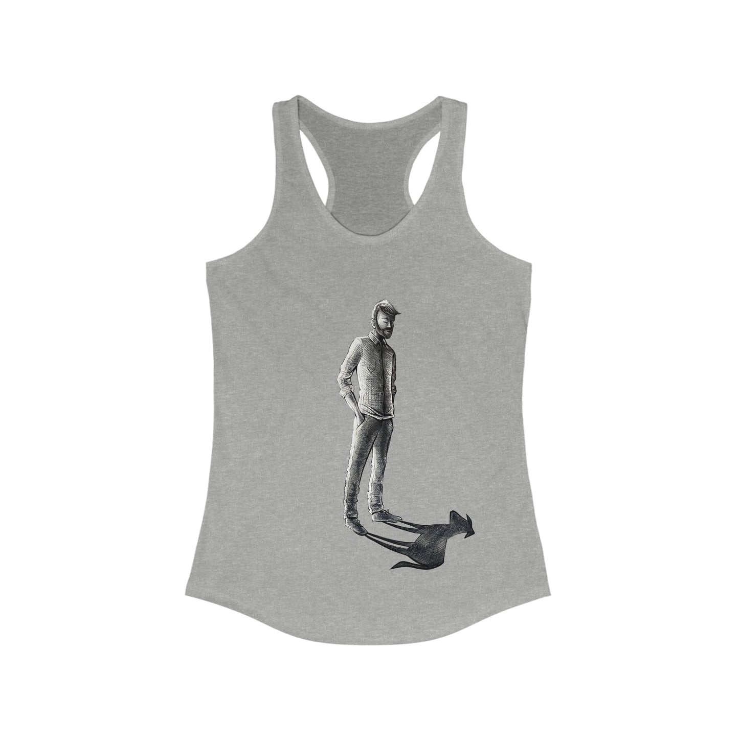 mydogmyshadow Women's Ideal Racerback Tank - front shadow