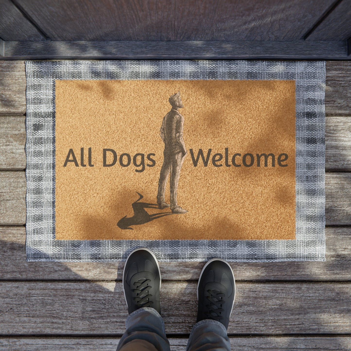 mydogmyshadow Doormat with back shadow