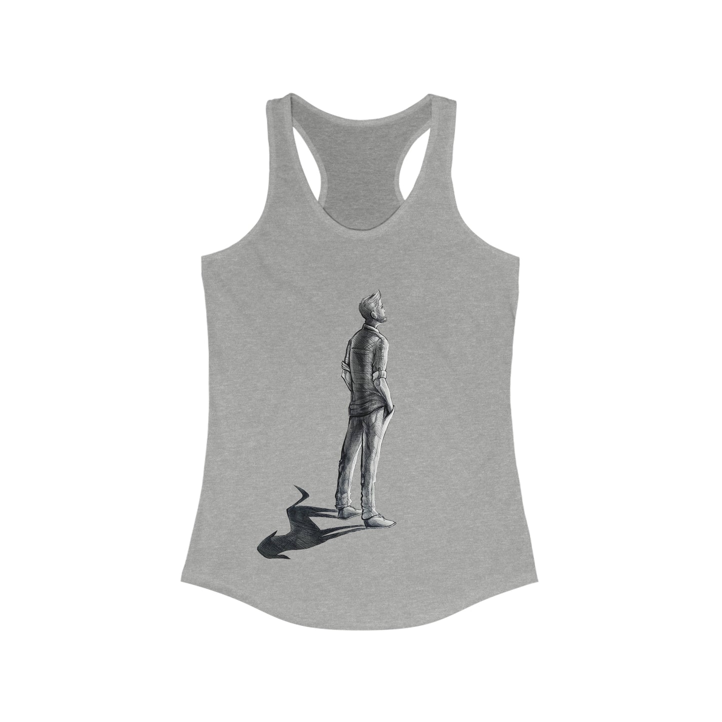 mydogmyshadow Women's Ideal Racerback Tank - back shadow