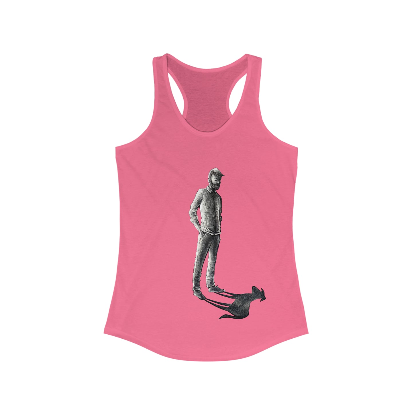 mydogmyshadow Women's Ideal Racerback Tank - front shadow