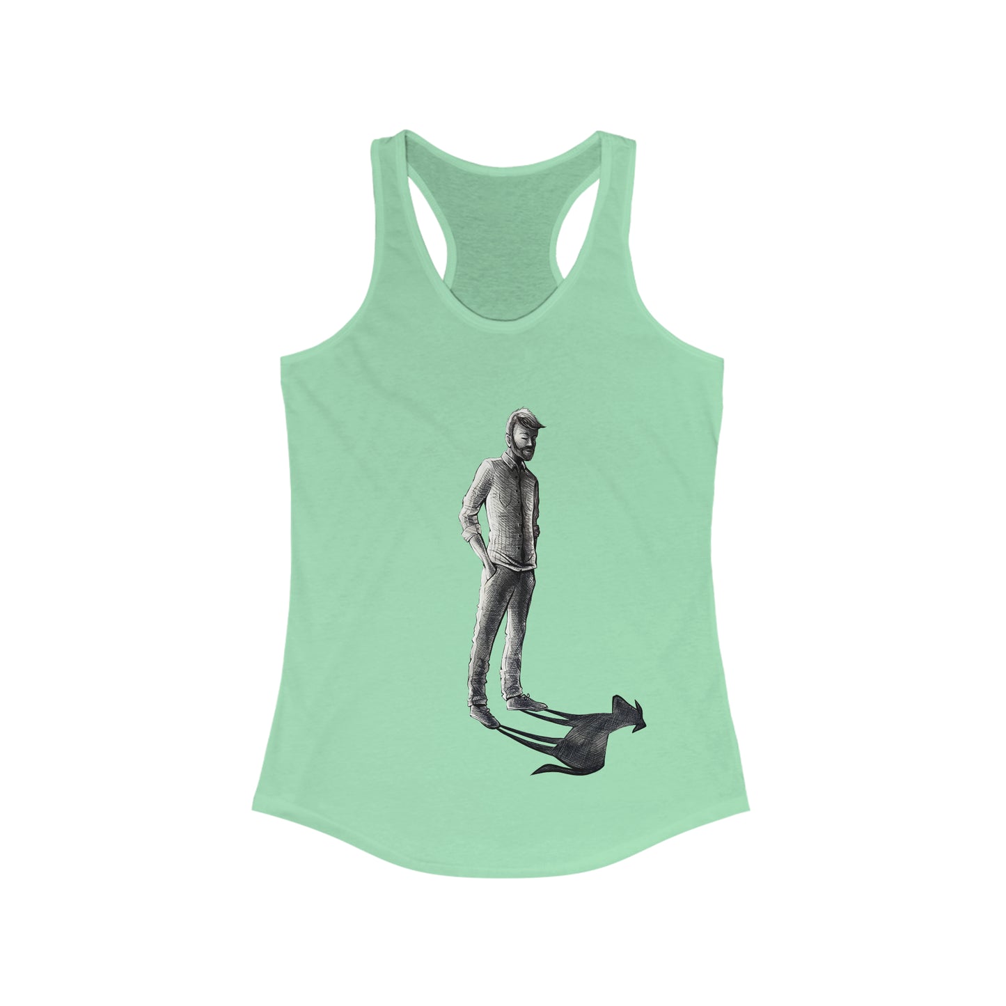 mydogmyshadow Women's Ideal Racerback Tank - front shadow