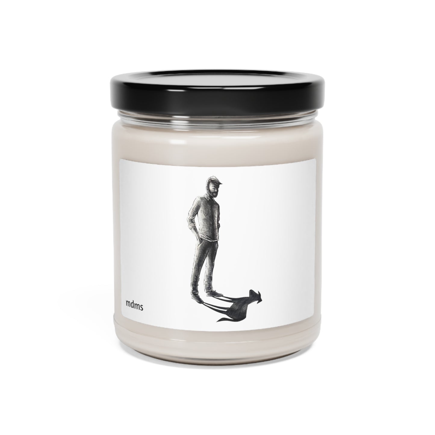 mydogmyshadow Scented Soy Candle, 9oz - front shadow