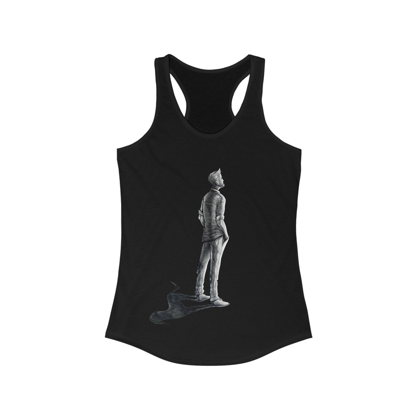 mydogmyshadow Women's Ideal Racerback Tank - back shadow