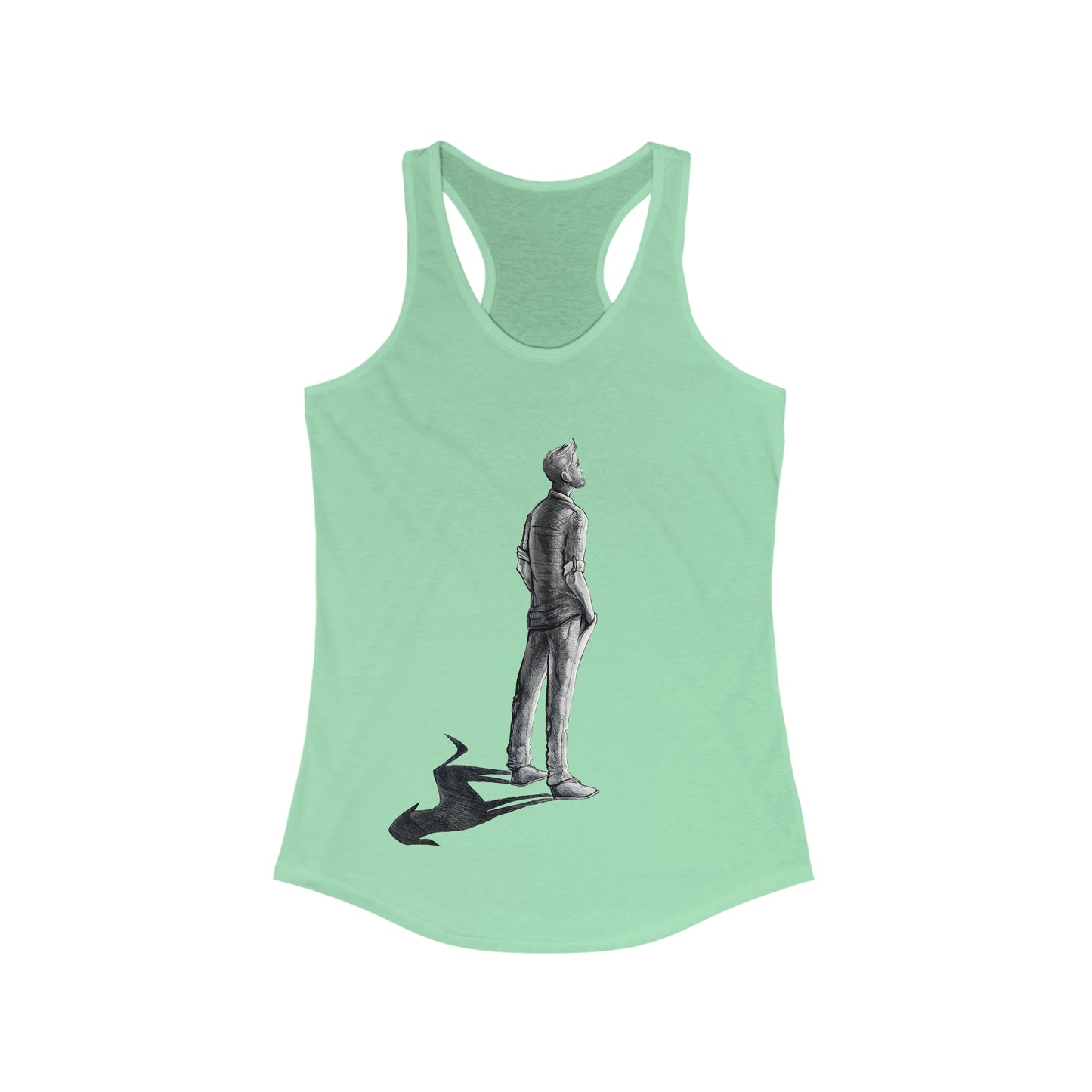 mydogmyshadow Women's Ideal Racerback Tank - back shadow