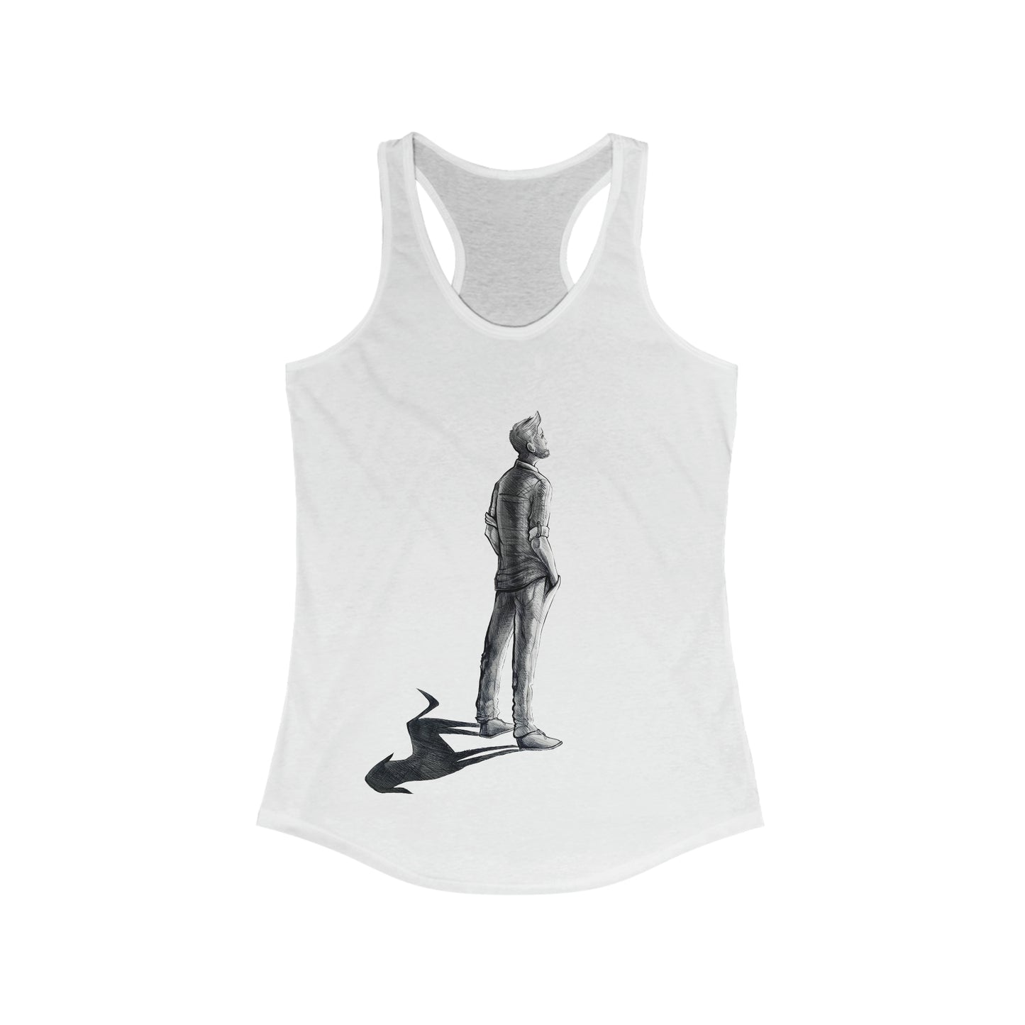 mydogmyshadow Women's Ideal Racerback Tank - back shadow