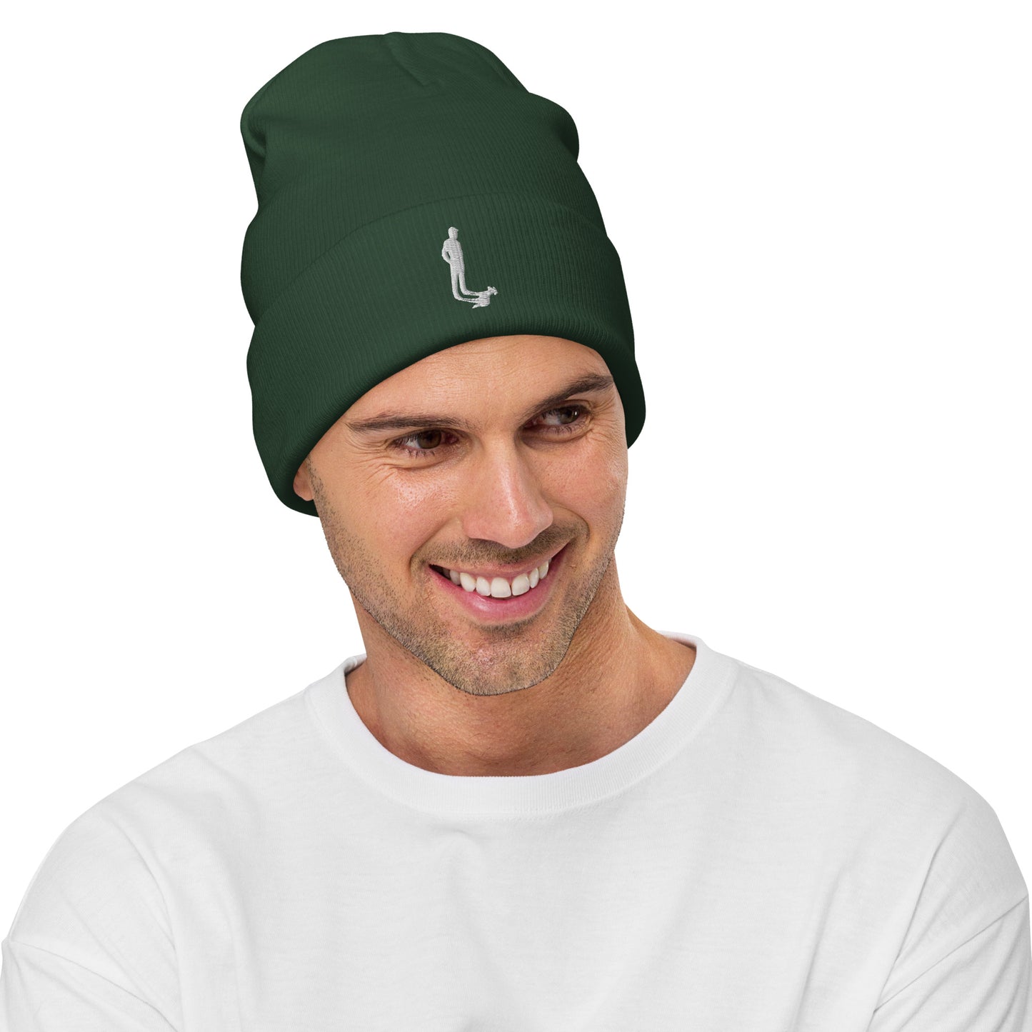 mydogmyshadow Embroidered Beanie  - front shadow