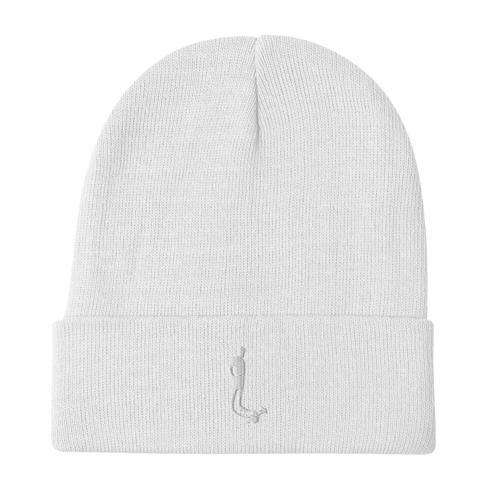 mydogmyshadow Embroidered Beanie  - front shadow